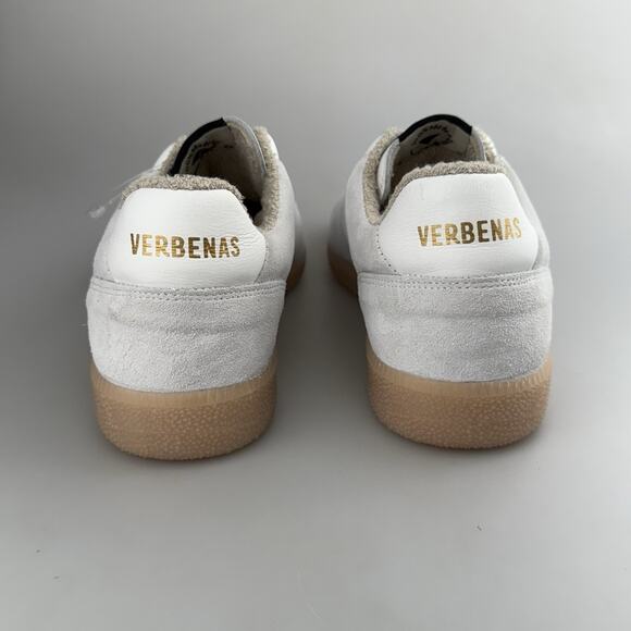 Verbenas Soro Savage White Suede Sneakers Leather Size 42 Terry Lined Spain - Picture 3 of 12